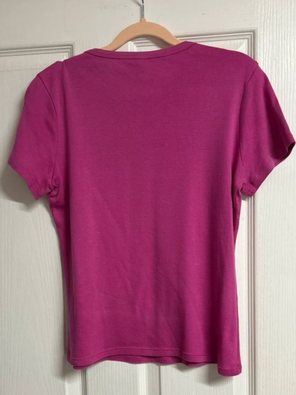 Marks & Spencer Raspberry Pink Short Sleeve Crew Neck T-Shirt - Picture 2 of 5